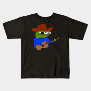 Cowboy Pepe Playing Guitar Kids T-Shirt